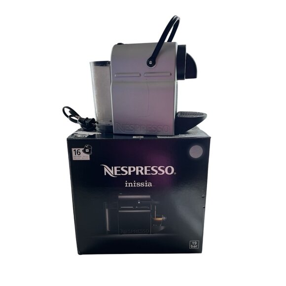 Nespresso Inissia Silver Model D40 Espresso Coffee Maker With Box Tested - Picture 2 of 16